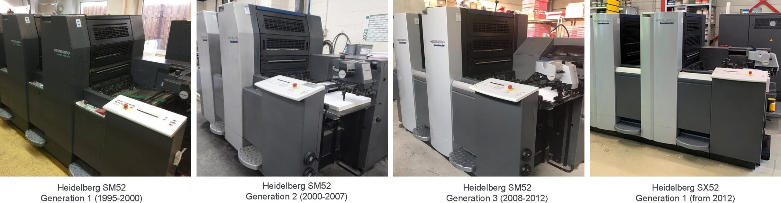 Heidelberg SM52 generations