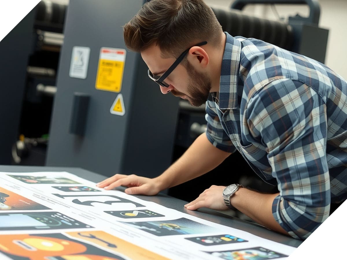 A printer studies quality of print impression Pressinspection.com | A printer studies quality of print impression