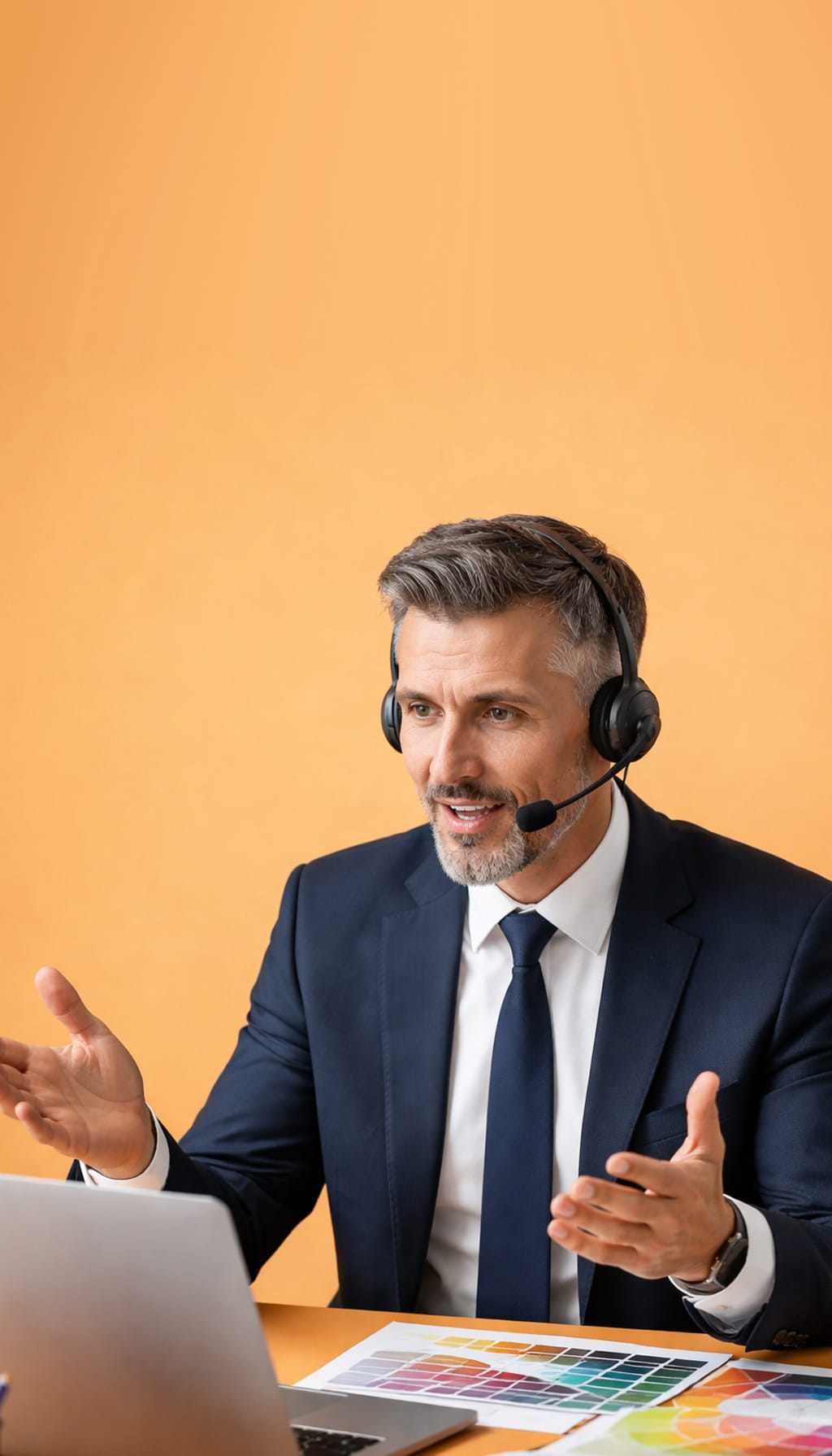 Consultations on production and interviews with well-known figures in the printing industry