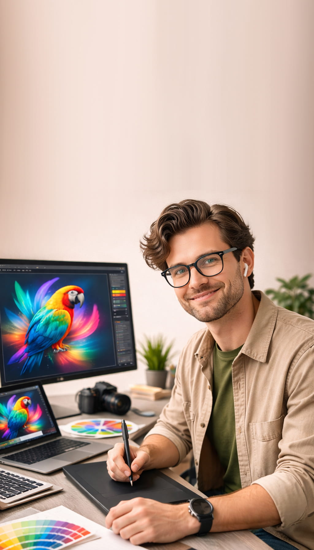 Freelancers and companies offering graphic design, marketing, and management services