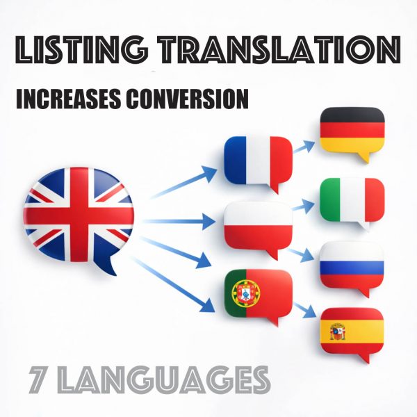 Listing Translation Package — 1 Listing + 7 Languages (DeepL Pro)
