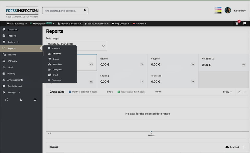 Buy and sell your services for printing industry Pressinspection Marketplace for printers