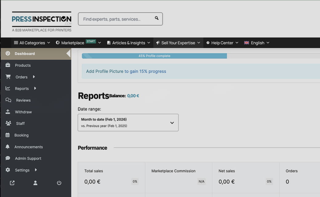 Profile Progress / Profile Completion widget