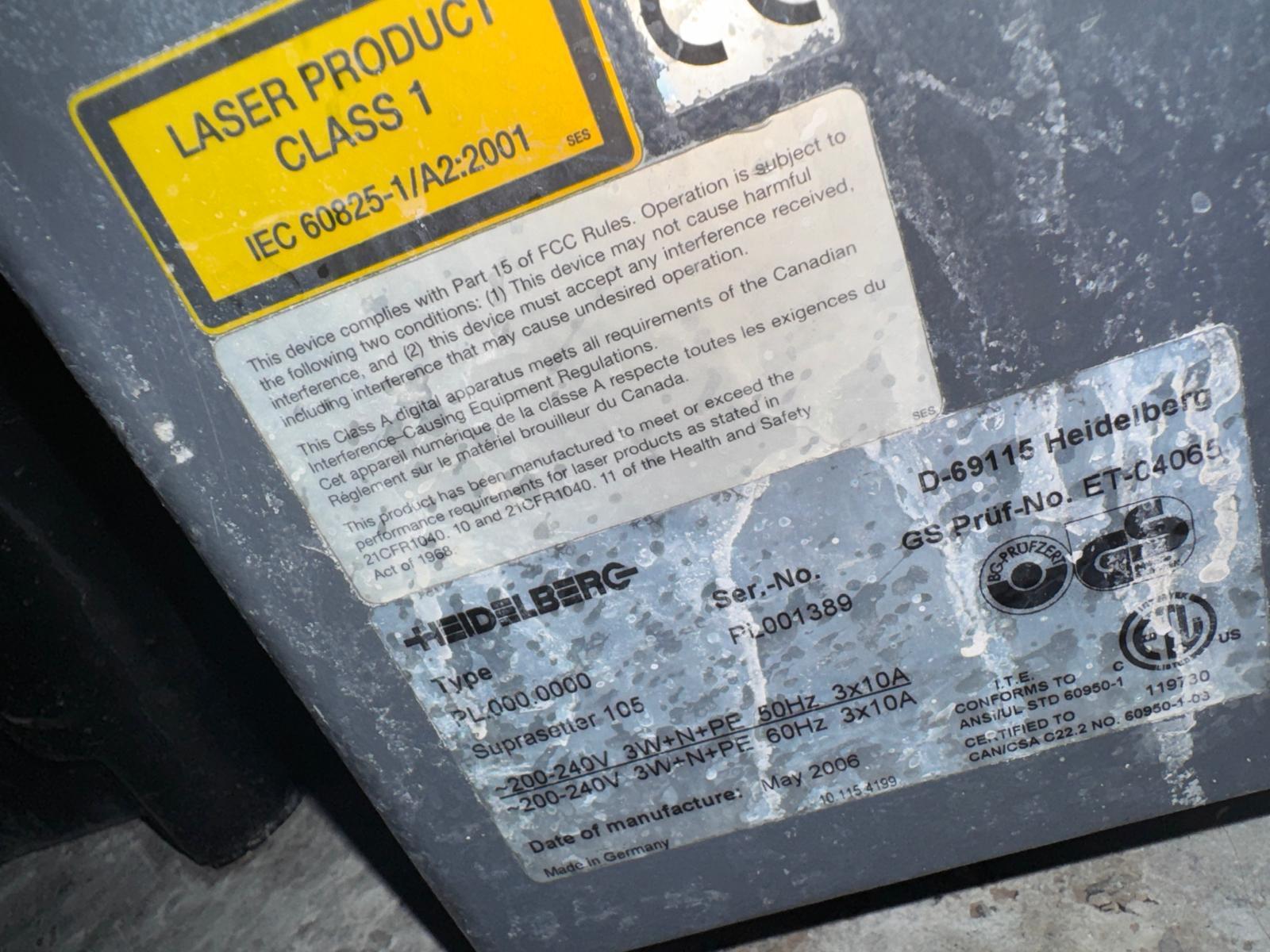 HEIDELBERG SUPRASETTER 105 from 2006 - obrazek 4