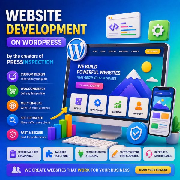 Website Development on WordPress by the Creators of Pressinspection