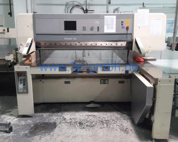 POLAR large format high-speed cutter 176 ED with loading transomat Polar TR 185-BL-7