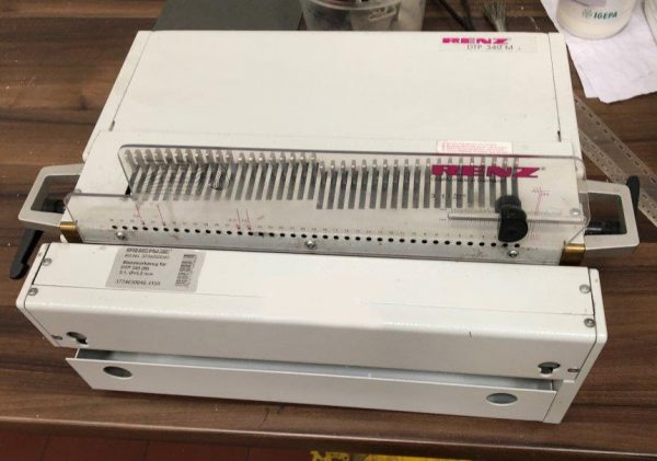 Renz DTP 340 electric Wire-O punching machine