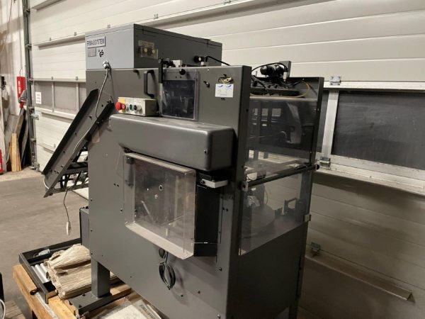 Rima RS 1212 S compensating stacker with outfeed conveyor and roller table