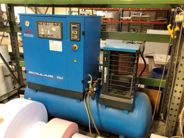 Compressor Worthington Rollair RLR 750 BM 6 500 T with Hankison refrigerated air dryer